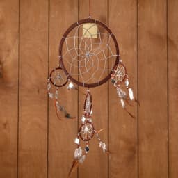 Ловец снов «Пять колец», 25×0.5×50 см, коричневый