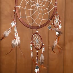 Ловец снов «Пять колец», 25×0.5×50 см, коричневый