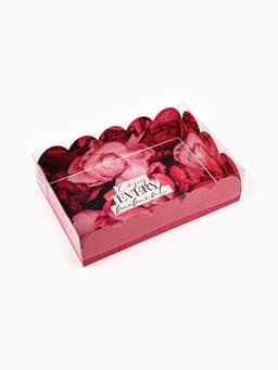 Коробка для печенья, кондитерская упаковка с пластиковой крышкой, Enjoy every moment, 20×30×8 см