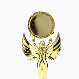 Кубок, наградная фигура под нанесение «Ника», подставка камень белая, 18×7×5 см