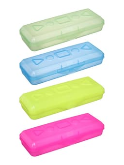 Пенал - футляр Calligrata «Школьный», 80×205×38 мм, полупрозрачный. пластиковый, МИКС