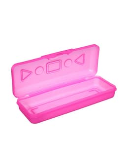 Пенал - футляр Calligrata «Школьный», 80×205×38 мм, полупрозрачный. пластиковый, МИКС