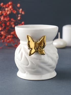 Аромалампа для эфирных масел «Золотая бабочка», керамика, 9×7.5×7.5 см
