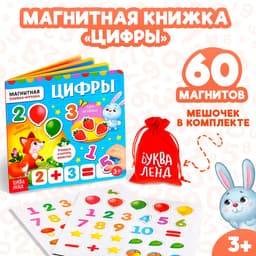 Магнитная книжка-игрушка «Цифры», 8 стр.