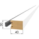 Интерьерная рейка МДФ «Ривьера», 2700×40×30 мм, цвет белый