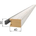 Интерьерная рейка МДФ «Ривьера», 2700×40×30 мм, цвет дуб санремо белый