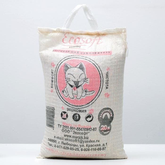 Наполнитель минеральный с добавлением силикагеля «Экософт-Комфорт», 20 л