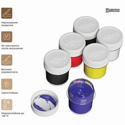 Краска акриловая, набор 6 цветов × 20 мл, Гамма «Хобби», морозостойкая, глянцевая