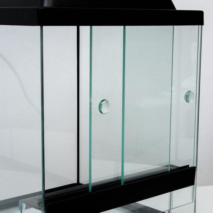 Террариум с раздвижными дверцами 30 л, черный 30×30×35 см