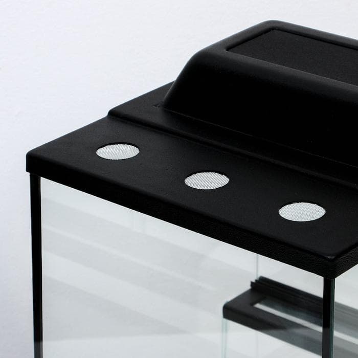 Террариум с раздвижными дверцами 30 л, черный 30×30×35 см