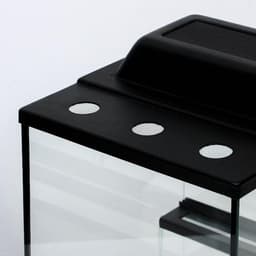 Террариум с раздвижными дверцами 30 л, черный 30×30×35 см