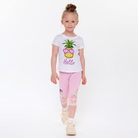 Леггинсы для девочки, цвет розовый, рост 92 см (52)