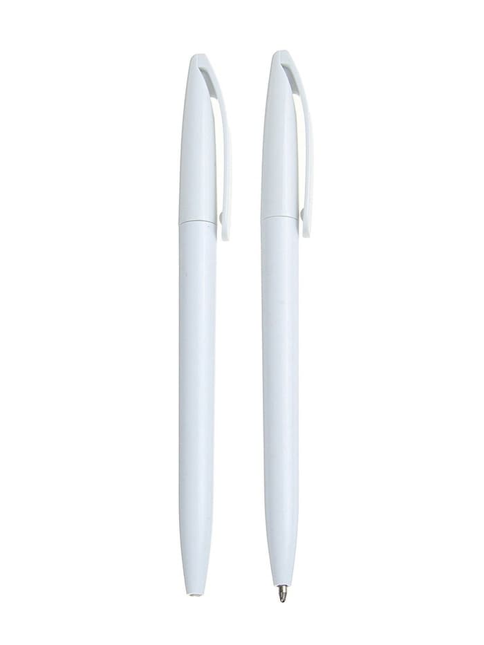 Ручка под логотип Calligrata, шариковая, поворотная, синий стержень, узел 0.7 мм, корпус белый