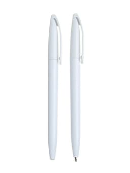 Ручка под логотип Calligrata, шариковая, поворотная, синий стержень, узел 0.7 мм, корпус белый