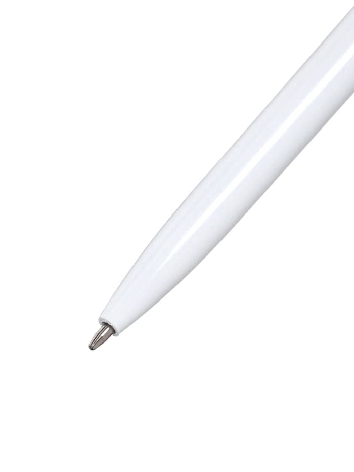 Ручка под логотип Calligrata, шариковая, поворотная, синий стержень, узел 0.7 мм, корпус белый