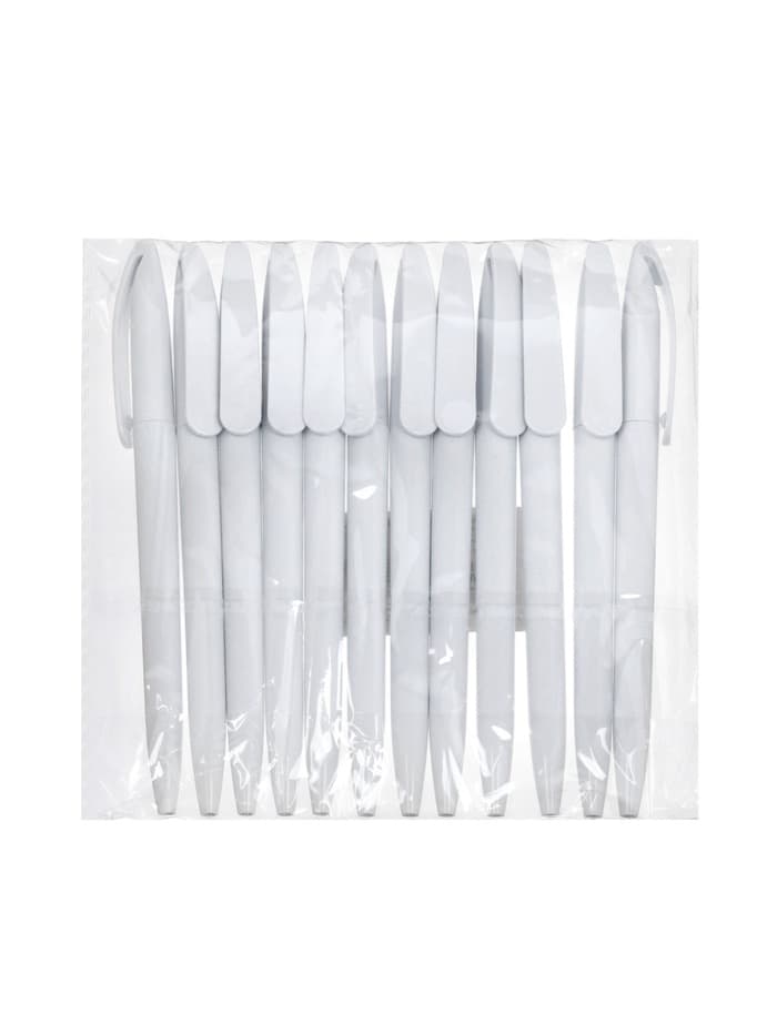 Ручка под логотип Calligrata, шариковая, поворотная, синий стержень, узел 0.7 мм, корпус белый