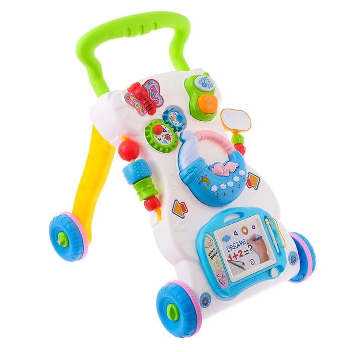 Развивающая каталка-ходунки ZABIAKA «Первые шаги», световые и звуковые эффекты