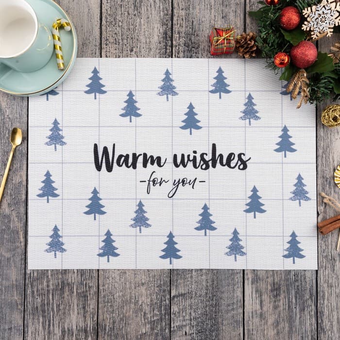 Новогодняя салфетка на стол Warm wishes, 40×29 см