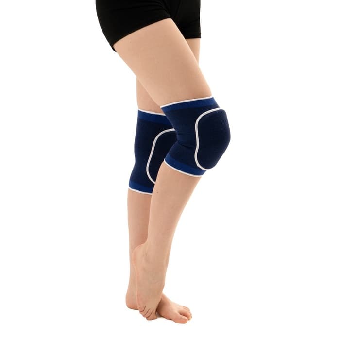 Наколенники спортивные ONLYTOP, верх 29 - 37 см, низ 25 - 33 см, универсальные, синие