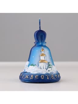 Свеча декоративная «Колокольчик Рождественский», 6×6×7 см