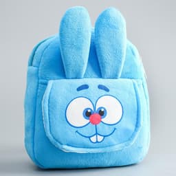 Рюкзак детский плюшевый на молнии, с карманом, 22 см × 6 см × 19 см «Крош», Смешарики