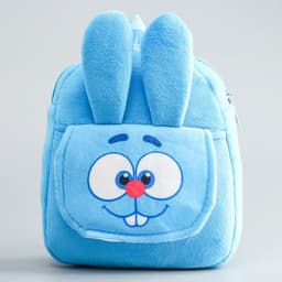 Рюкзак детский плюшевый на молнии, с карманом, 22 см × 6 см × 19 см «Крош», Смешарики