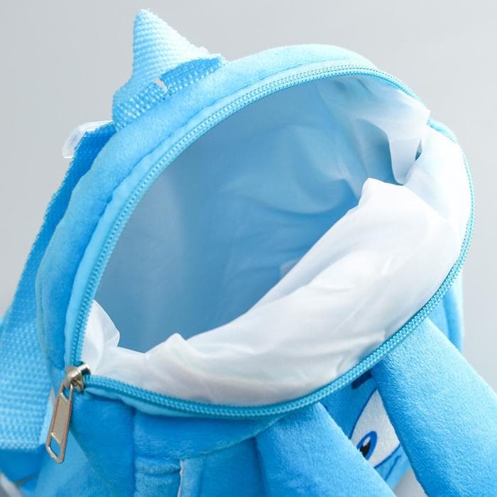 Рюкзак детский плюшевый на молнии, с карманом, 22 см × 6 см × 19 см «Крош», Смешарики