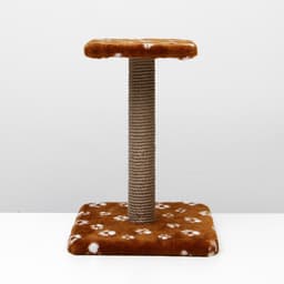 Когтеточка «Полка», 30×30×40 см, с подставкой, джут, коричневая