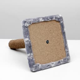 Когтеточка «Радость», 30×30×40 см, на подставке, джут, серая