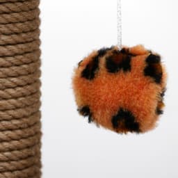 Когтеточка малая «Арена» с игрушкой, 40×40×55 см, джут, леопард