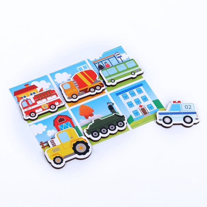 Развивающий набор лото Лесная мастерская «Изучаем транспорт»