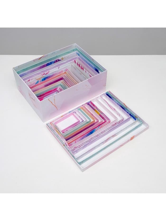 Набор коробок 15 в 1, упаковка подарочная, «Текстурный», 12×6.5×4 см - 46.5×30×17.5 см