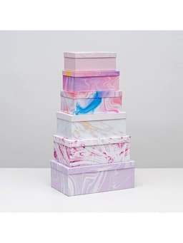 Набор коробок 15 в 1, упаковка подарочная, «Текстурный», 12×6.5×4 см - 46.5×30×17.5 см