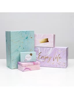 Набор коробок 15 в 1, упаковка подарочная, «Текстурный», 12×6.5×4 см - 46.5×30×17.5 см