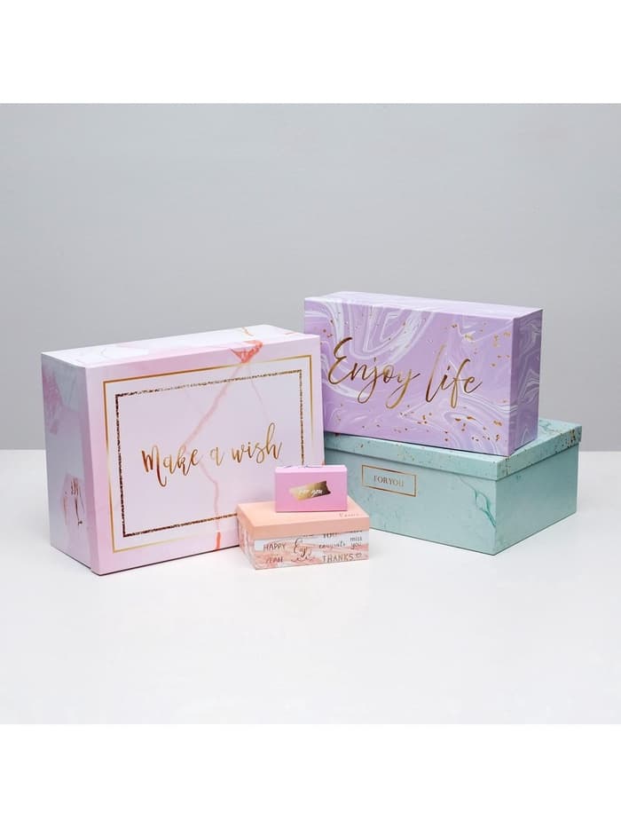 Набор коробок 15 в 1, упаковка подарочная, «Текстурный», 12×6.5×4 см - 46.5×30×17.5 см