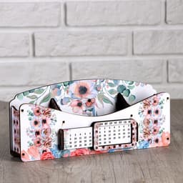 Органайзер для канцелярии «Цветочная долина», с вечным календарём