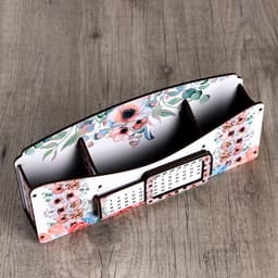 Органайзер для канцелярии «Цветочная долина», с вечным календарём