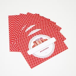 Этикетка для домашних заготовок «Лакомка», 70×70 мм, красная