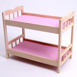 Кровать для кукол, большая двухъярусная, 50×25 см