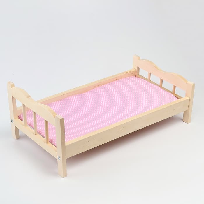 Кровать для кукол, большая классическая, 50×30×20 см
