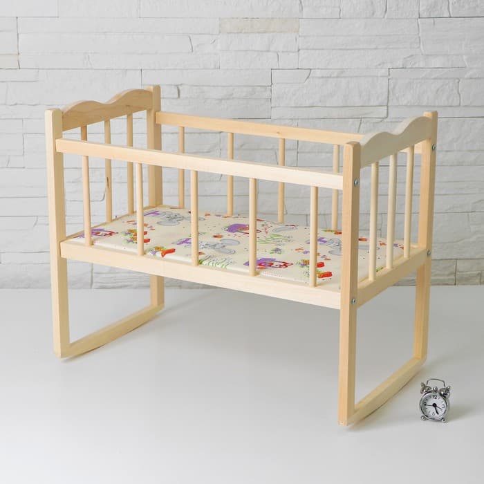 Кровать - качалка для кукол, большая, 50×30×45 см