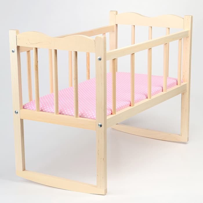 Кровать - качалка для кукол, большая, 50×30×45 см