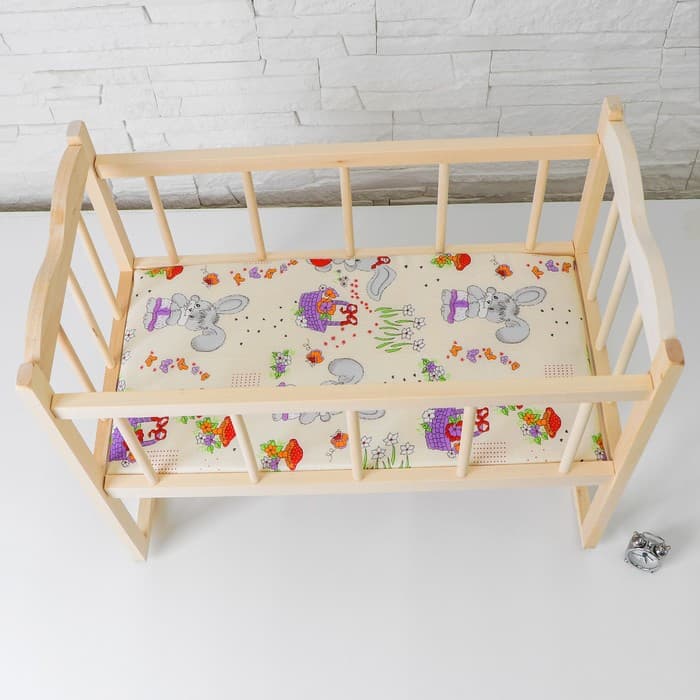 Кровать - качалка для кукол, большая, 50×30×45 см