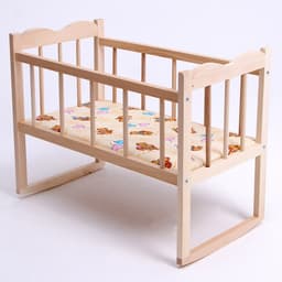 Кровать - качалка для кукол, большая, 50×30×45 см