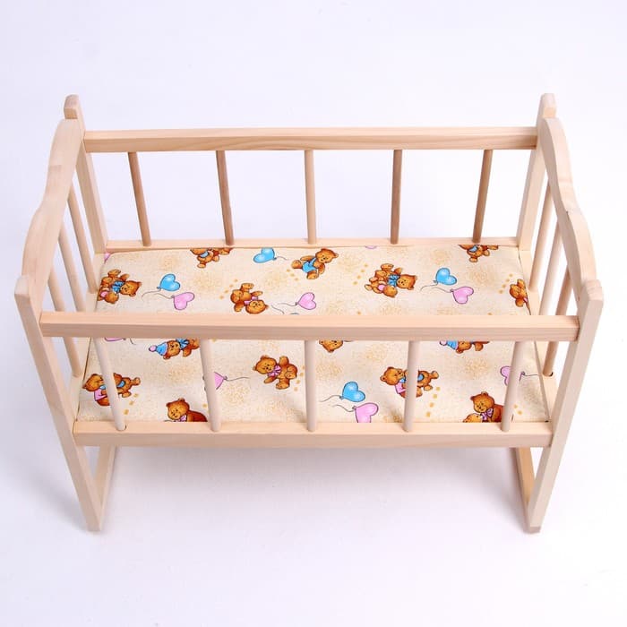Кровать - качалка для кукол, большая, 50×30×45 см