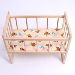 Кровать - качалка для кукол, большая, 50×30×45 см