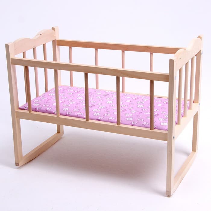 Кровать - качалка для кукол, большая, 50×30×45 см