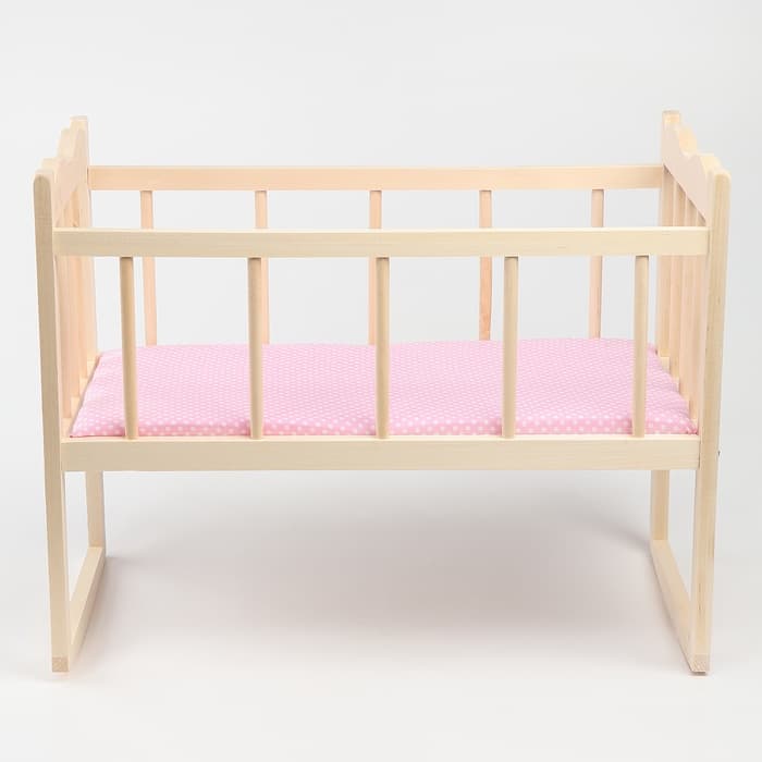 Кровать - качалка для кукол, большая, 50×30×45 см