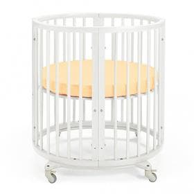 Простыня круглая «Крошка Я», 115×115 см, мако-сатин, коралловая