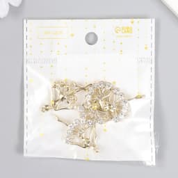 Декор для творчества металл, стразы «Балерина», золото, 3.4×2.2 см